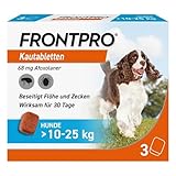 FRONTPRO Hund L - Kautablette gegen Zecken & Flöhe (Hunde 10 bis 25 kg) -...
