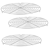 JIEHIN 3er Set 30 cm Abkühlgitter Rund Edelstahl, Rund Kuchengitter...