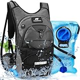 Expansea Trinkrucksack mit Trinkblase 3L BPA-Frei, Wasserdichter...