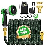 POPBULL 100 Fuß(30M) mit 10-Funktions-Düse, erweiterbarer Gartenschlauch,...