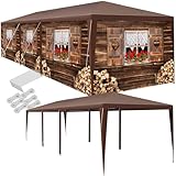 tectake® Garten oder Festival Pavillon, Zelt, Almchalet 3D Design, mit 6...
