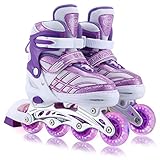 Kinder Inline Skates für Mädchen, verstellbare 4-Größen Inline...