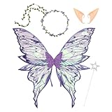 Ranley Feenflügel für Mädchen, Engelsflügel mit Diadem und Ohren –...