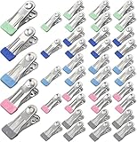 40 Stück Wäscheklammern Edelstahl, rutschfeste Wäscheklammern Ohne...