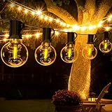 Led Lichterkette Außen Strom, 10M Dimmbar Outdoor Lichterkette Glühbirnen...