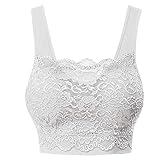 Trägerlos Gepolster BH Bralette Spitze Gepolstert für Damen Damen Push-Up...