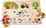 Goki 57995 Steckpuzzle Bauernhof VI