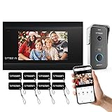 TMEZON WLAN IP Video Türsprechanlage 2 Draht,1080P Türsprechanlage mit...