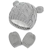 Yixda Neugeborene Baby Mütze und Handschuhe Set Kleinkind Winter...