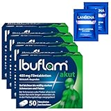 Ibuflam® akut 400 mg IBUPROFEN Filmtabletten| Doppel-Pack 4 x 50 Stk. |...