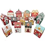 Tootesa Adventskalender zum Befüllen,24 Stück DIY Adventskalender Häuser...