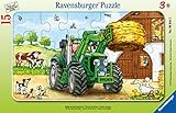 Ravensburger Kinderpuzzle - 06044 Traktor auf dem Bauernhof - Rahmenpuzzle...