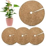 Bateya 4 Stück Kokosscheibe 30 cm Kokosmatten Kokosfasermatte Rund,...
