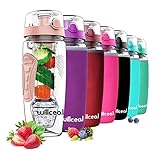 willceal Wasserflasche Mit Fruchteinsatz 945 ml Durable mit abnehmbarem...