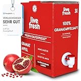 LiveFresh Granatapfelsaft Kaltgepresst¹ - 3 Liter | 100% Granatapfel...