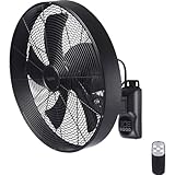 Sygonix Wandventilator 50 W (Ø x H) 45 cm x 45.5 cm Schwarz mit...