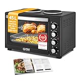 TZS First Austria Minibackofen 45L I Umluft I Premium-X Coating...