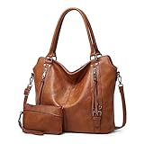 TANTOMI Handtasche Damen, Elegante Vintage Umhängetasche Groß, Weiche...