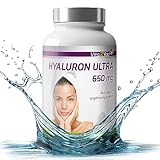 Vita2You Hyaluronsäure Ultra 650mg - 90 vegane Kapseln - pflanzlich aus...