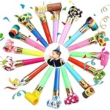 20 Stück Tröten Kindergeburtstag, Tröte Fasching, Partytröten Kinder,...