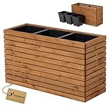 HOMERZO Pflanzkübel Holz – imprägniert wetterfest – mit...