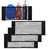 4 Stück Starke Elastizität Netz Kofferraum Netztasche Auto, 40x25 cm Auto...