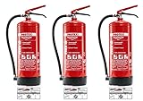 3 Pulver-Feuerlöscher – Protex Pulverfeuerlöscher – 6 kg - für die...