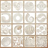 16 Stück Schablonen Wiederverwendbar Kunststoff Vorlagen, Zeichnung...