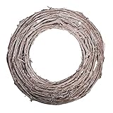 Rayher 65271505 Rebenkranz weiß gewischt, 30 cm Ø, natur, flach, Höhe 2...