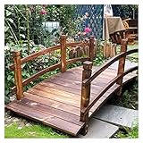 Gartenbrücke aus Holz mit Sicherheitsgeländern für Hinterhof-Dekoration,...