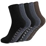 SIMIYA Kuschelsocken Herren Antirutsch 5 Paar, Warme Stoppersocken...