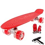 FunTomia Kinder Skateboard Cruiserboard Miniboard 57cm mit oder ohne LED...