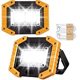 30W LED Akku Strahler Baustrahler Wiederaufladbare Superhell 2000 Lumen...