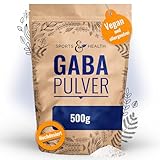 GABA Pulver - Gamma-Amino-Buttersäure Pulver 500g - Vegan - 100%...
