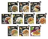 Probierpaket für den Lebensmittelvorrat - zehn verschiedene Fertiggerichte...