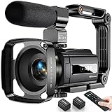 4K Videokamera Camcorder 48MP WiFi Vlogging Camera für YouTube 16X...