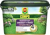 COMPO Rasendünger gegen Moos und Unkraut - 3 Monate Langzeitwirkung - 6 kg...