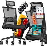 KESSER® Bürostuhl Ergonomisch mit verstellbaren Armlehnen | Drehstuhl mit...