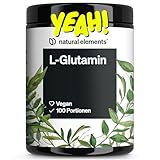 natural elements L-Glutamin Pulver – 500g – reines L-Glutamin –...