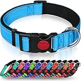 Taglory Hundehalsband, Weich Gepolstertes Neopren Nylon Hunde Halsband für...