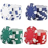 Hshenjhu 40 Stück Pokerkoffer, Pokerchips Zählchips aus Kunststoff, Poker...