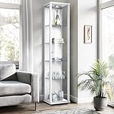 K-Möbel Glasvitrine Stehend (176x37x33cm) - Made in Germany -...