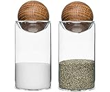 Sagaform Salz-und Pfefferstreuer, Glas, braun/transparent, 4.8x4.8x11.5 cm,...