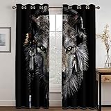 GDYRYD 2Er Set Gardinen Blickdicht Vorhänge Kinderzimmer Thermo Vorhang H...