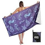 Mikrofaser Strandtuch, Strandtuch Sandfrei Groß 80x160cm, Strandhandtuch...