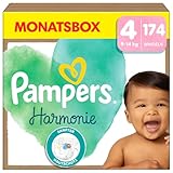 Pampers Harmonie Windeln Größe 4, 174 Windeln, 9kg-14kg, sanfter...