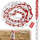 Absperrkette Kunststoffkette Absperrung 15 Meter x 6mm Absperrkette Rot...