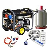 Dual Fuel Strom-Generator 10 kVA | KOMPLETT-SET – Benzin & Propangas...