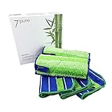 7. Pure Bambus Reinigungstücher Set, 2X Putzlappen & 3X Poliertuch,...