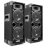 MAX26 PA Lautsprecher passiv, DJ Boxen Set, 1200 Watt Peak, Lautsprecher...